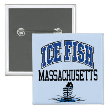 Ice Fish Massachusetts Button