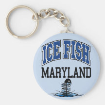 Ice Fish Massachusetts - Customized Keychain