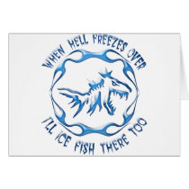 ICE FISHING GREETING CARDS