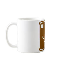 Ice Fishing Highway Sign Mugs