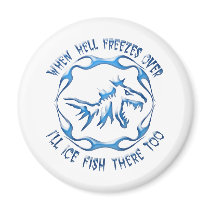 ICE FISHING FRIDGE MAGNETS