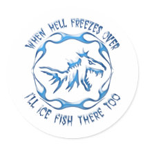 ICE FISHING STICKER