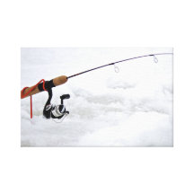 Ice Fishing Stretched Canvas Prints