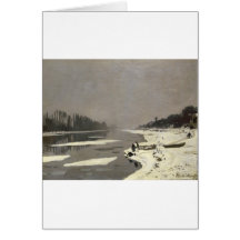 Ice Floes on the Seine at Bougival (1867-1868) Card
