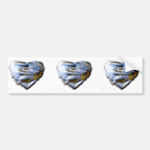 Ice Heart; No Text Bumper Stickers