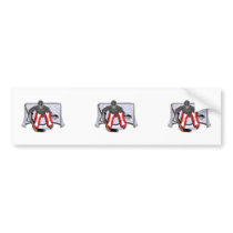 ice hockey goalie realistic vector illustration bumper sticker