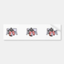 ice hockey goalie realistic vector illustration bumper sticker
