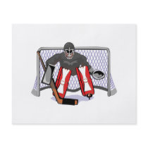 ice hockey goalie realistic vector illustration custom flyer