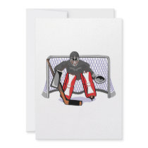 ice hockey goalie realistic vector illustration personalized invite
