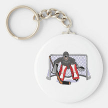 ice hockey goalie realistic vector illustration key chains