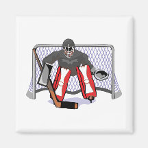 ice hockey goalie realistic vector illustration magnet