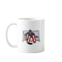 ice hockey goalie realistic vector illustration coffee mugs