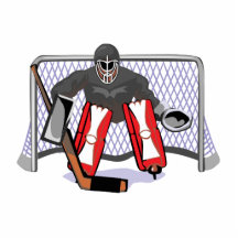 ice hockey goalie realistic vector illustration acrylic cut out