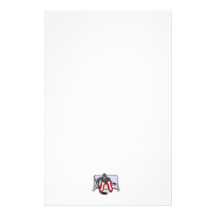 ice hockey goalie realistic vector illustration customized stationery
