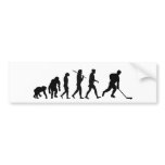Ice Hockey Hockey Players Evolution Bumper Sticker