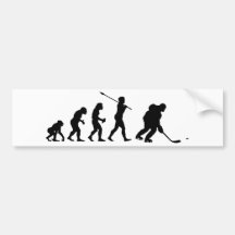 Ice Hockey Player Bumper Stickers