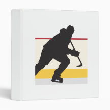 ice hockey player on the move 3 ring binders