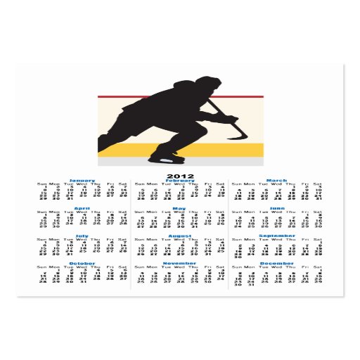 ice hockey player on the move business card template