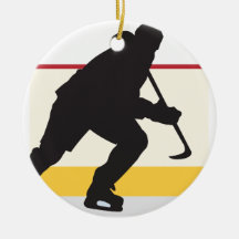 ice hockey player on the move christmas ornament
