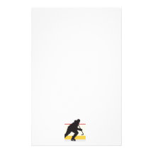 ice hockey player on the move custom stationery