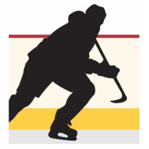 ice hockey player on the move cut out