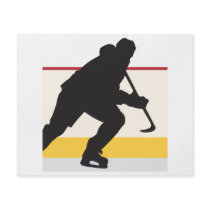 ice hockey player on the move personalized flyer