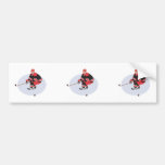 ice hockey player ready to strike bumper stickers