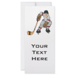 ice hockey player waiting rack cards