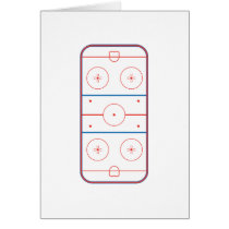 ice hockey rink graphic greeting cards