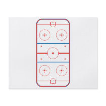 ice hockey rink graphic flyer