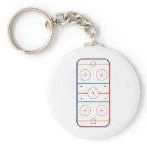 ice hockey rink graphic keychain