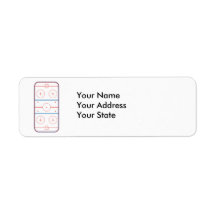 ice hockey rink graphic custom return address label