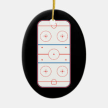 ice hockey rink graphic ornament