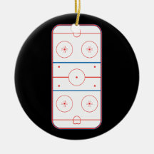 ice hockey rink graphic ornaments