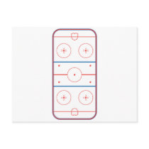 ice hockey rink graphic post cards