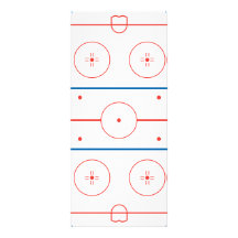 ice hockey rink graphic rack cards