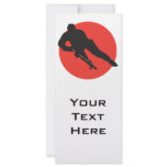 ice hockey silhouette red circle design rack cards