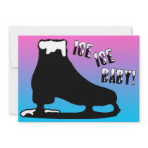 ice ice baby : ice skating party invitation
