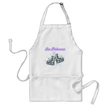 ice princes snowflakes and ice skates design aprons