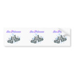 ice princes snowflakes and ice skates design bumper stickers
