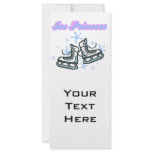 ice princes snowflakes and ice skates design rack cards