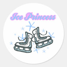 ice princes snowflakes and ice skates design sticker