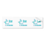 ice princess figure skating pastel design bumper stickers