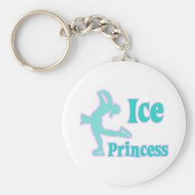 ice princess figure skating pastel design keychains