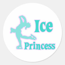 ice princess figure skating pastel design sticker