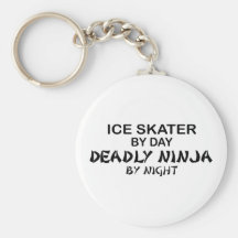 Ice Skater Deadly Ninja by Night Keychain