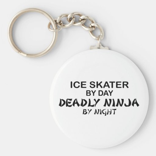 Ice Skater Deadly Ninja by Night Keychain