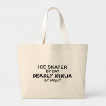 Ice Skater Deadly Ninja by Night Tote Bags