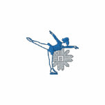 Ice Skater Outline embroidered shirts