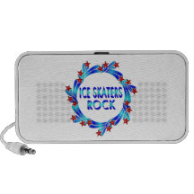 Ice Skaters Rock Red Stars Speaker